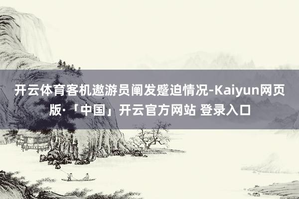 开云体育客机遨游员阐发蹙迫情况-Kaiyun网页版·「中国」