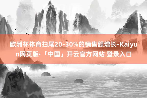 欧洲杯体育扫尾20-30%的销售额增长-Kaiyun网页版·「中国」开云官方网站 登录入口